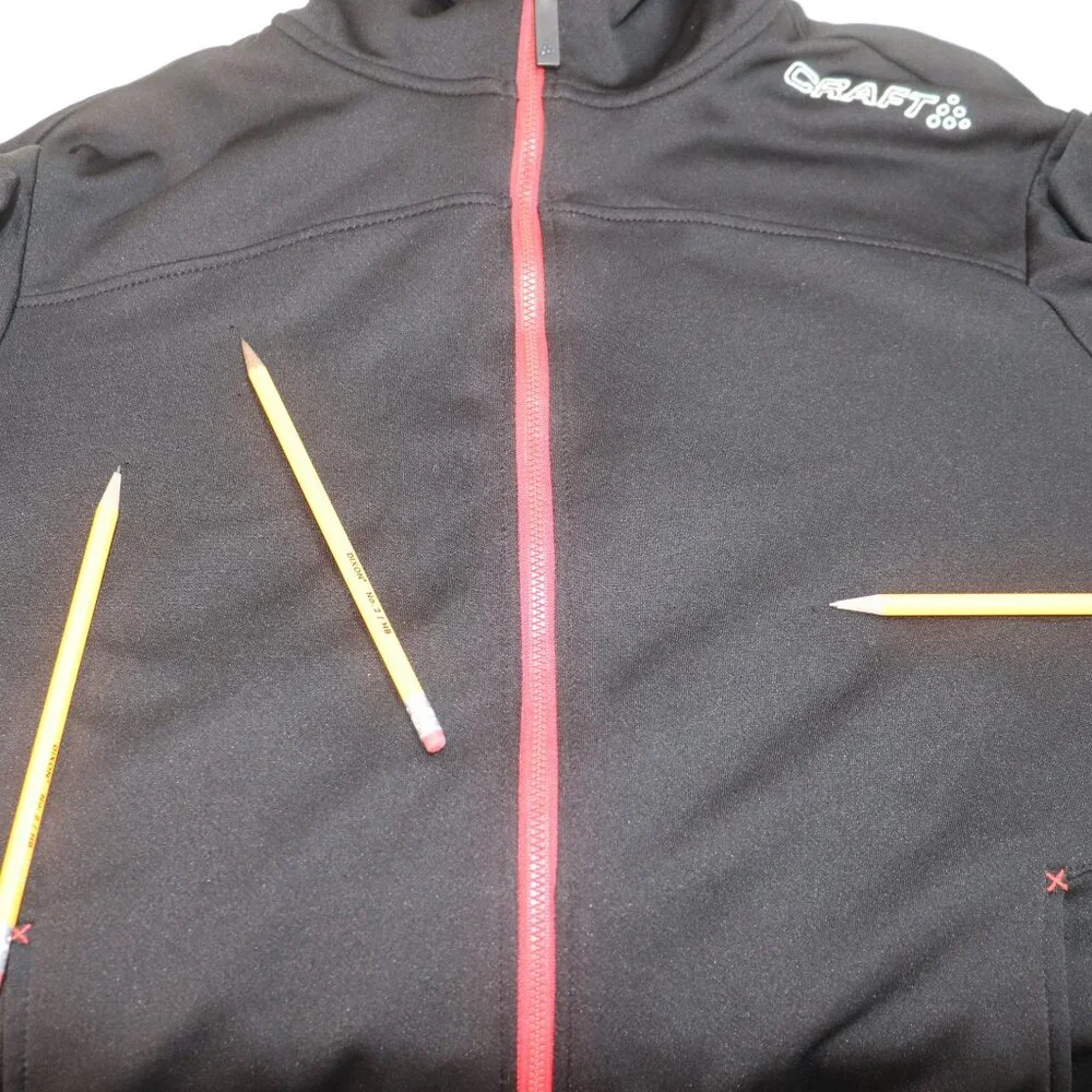 Peloton Craft Performance Hoodie Jacket with Red Accents Large